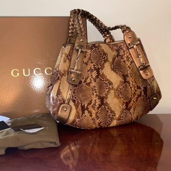Gucci Pelham Medium Python Bag - Picture 1 of 6